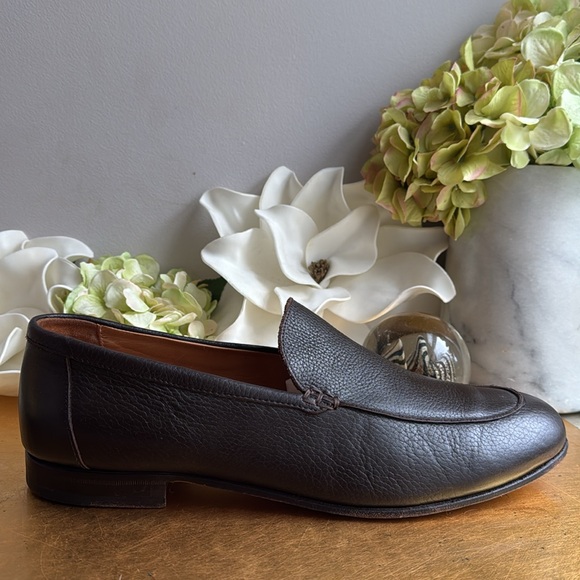 Jack Erwin Loafers in Pebbled Brown Leather main image 7